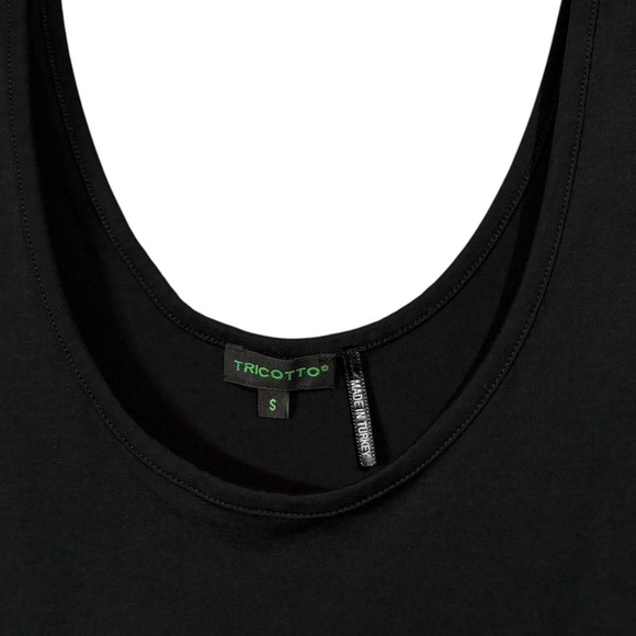 NWOT, Tricotto, Elegant Black Fringed Camisole, Small - Picture 4 of 8